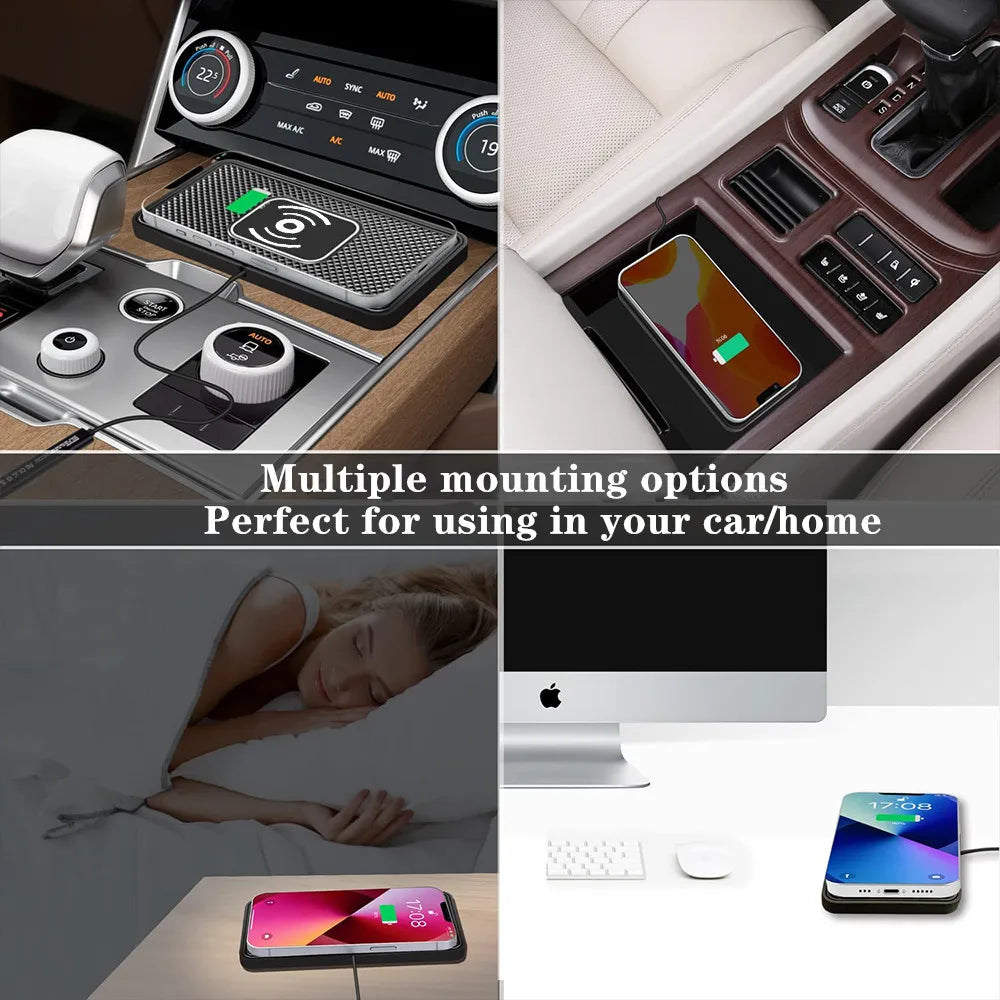 Wireless Car Charger  AutoGrip – Fast Qi Charger With Anti-Slip Silicone