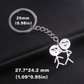 Teamer Funny Middle Finger Stickman Keychain 2026 Cute Trend School Bag Car Key Pendant Couple New Trinket Gift Keyring